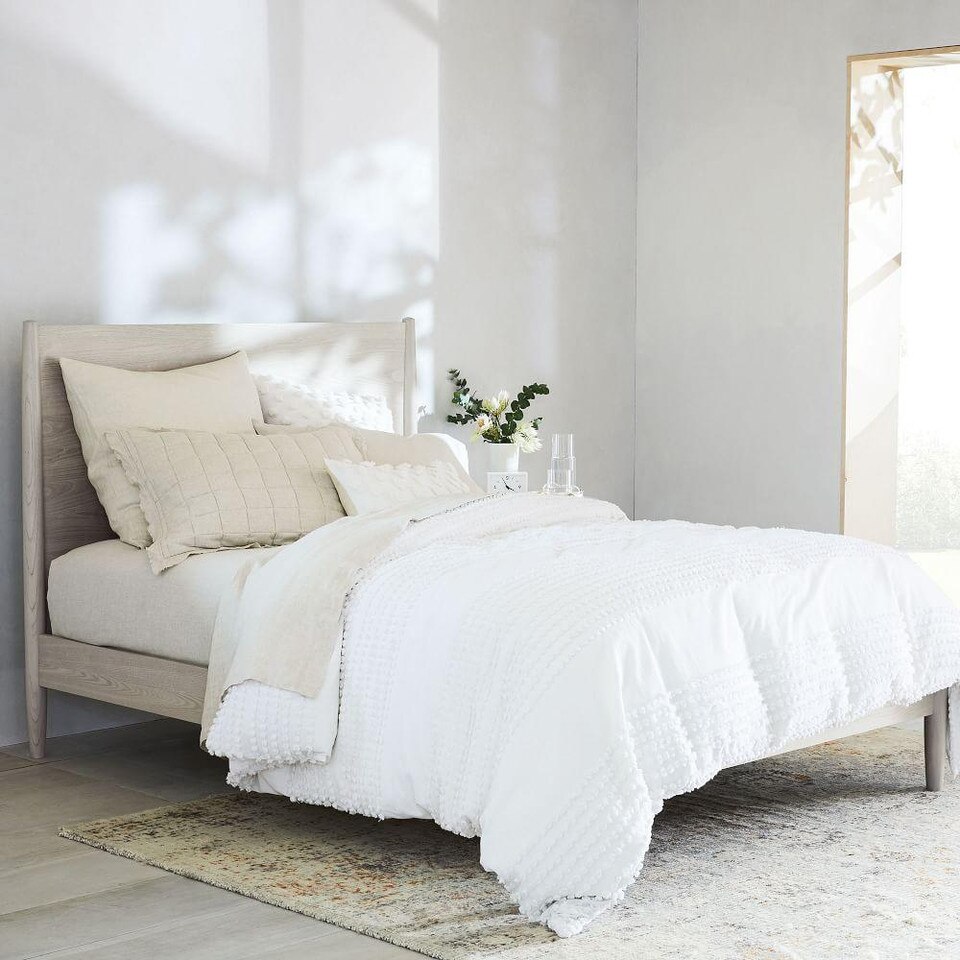 Mid-Century Bed - Pebble - West Elm UK